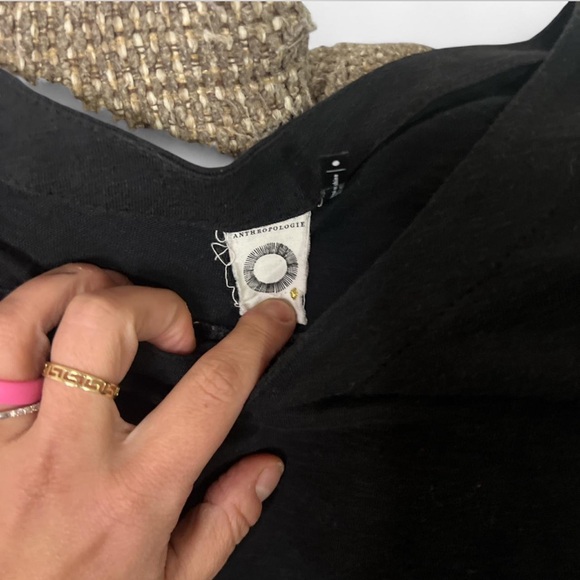 Anthropologie Black Blouse with Paisley Sleeves size Medium - Picture 3 of 6